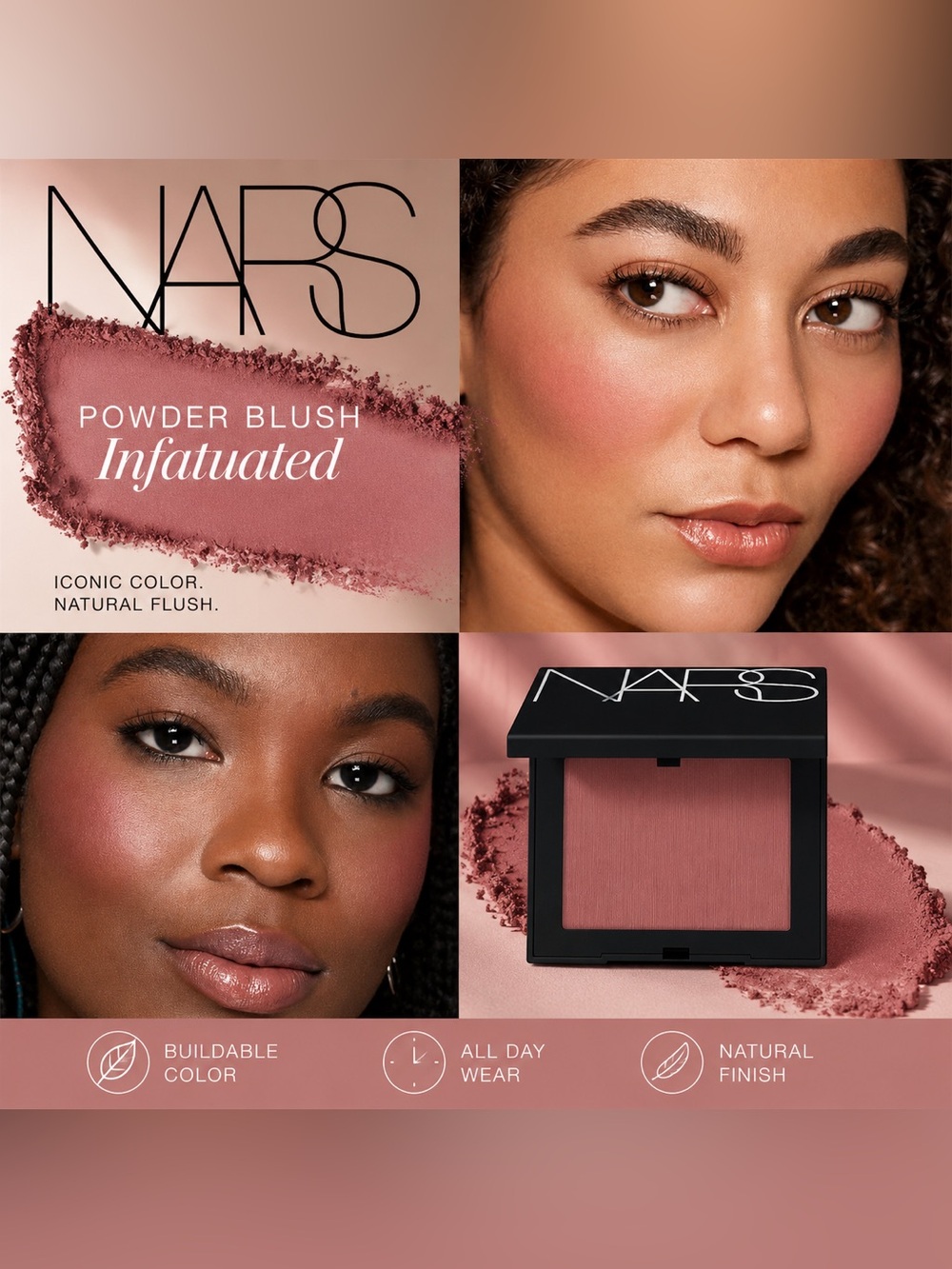 NARS Powder Blush - Infatuated - Full Size 0.17oz - Brand New In Box (NIB)